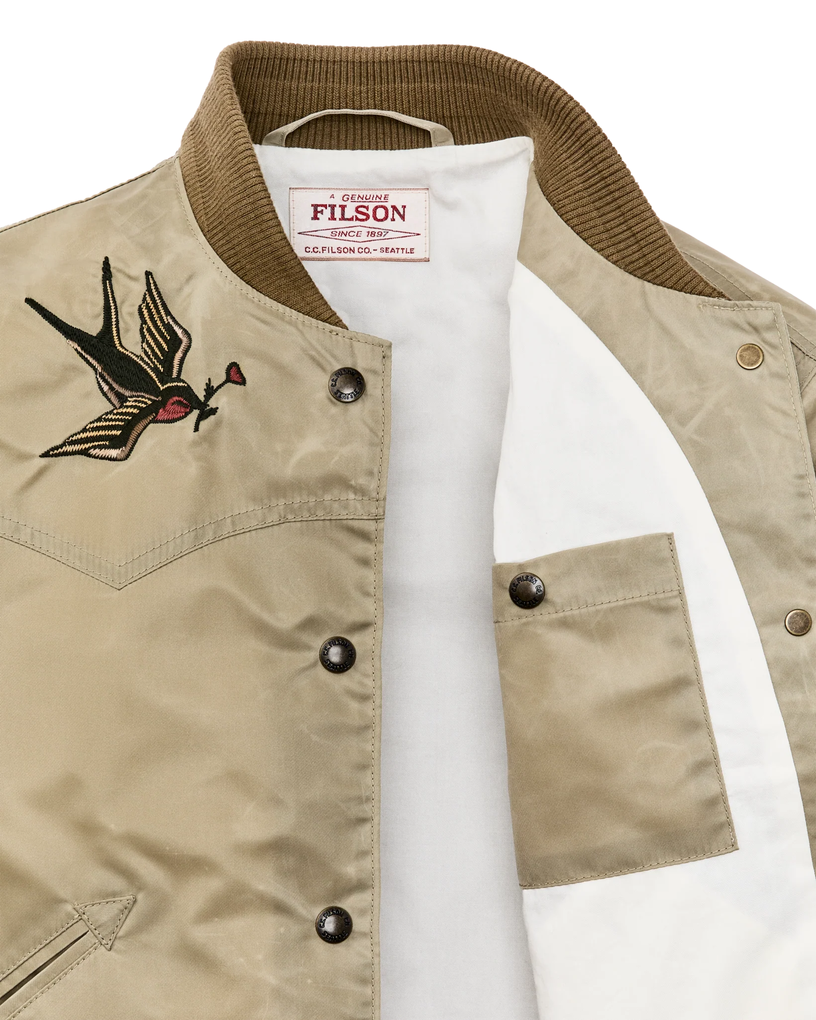 Women's Western Satin Jacket - Silver Sage - Image 10