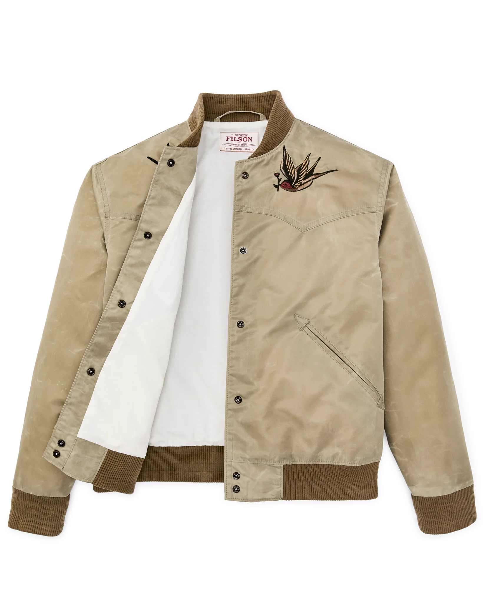 Women's Western Satin Jacket - Silver Sage - Image 7