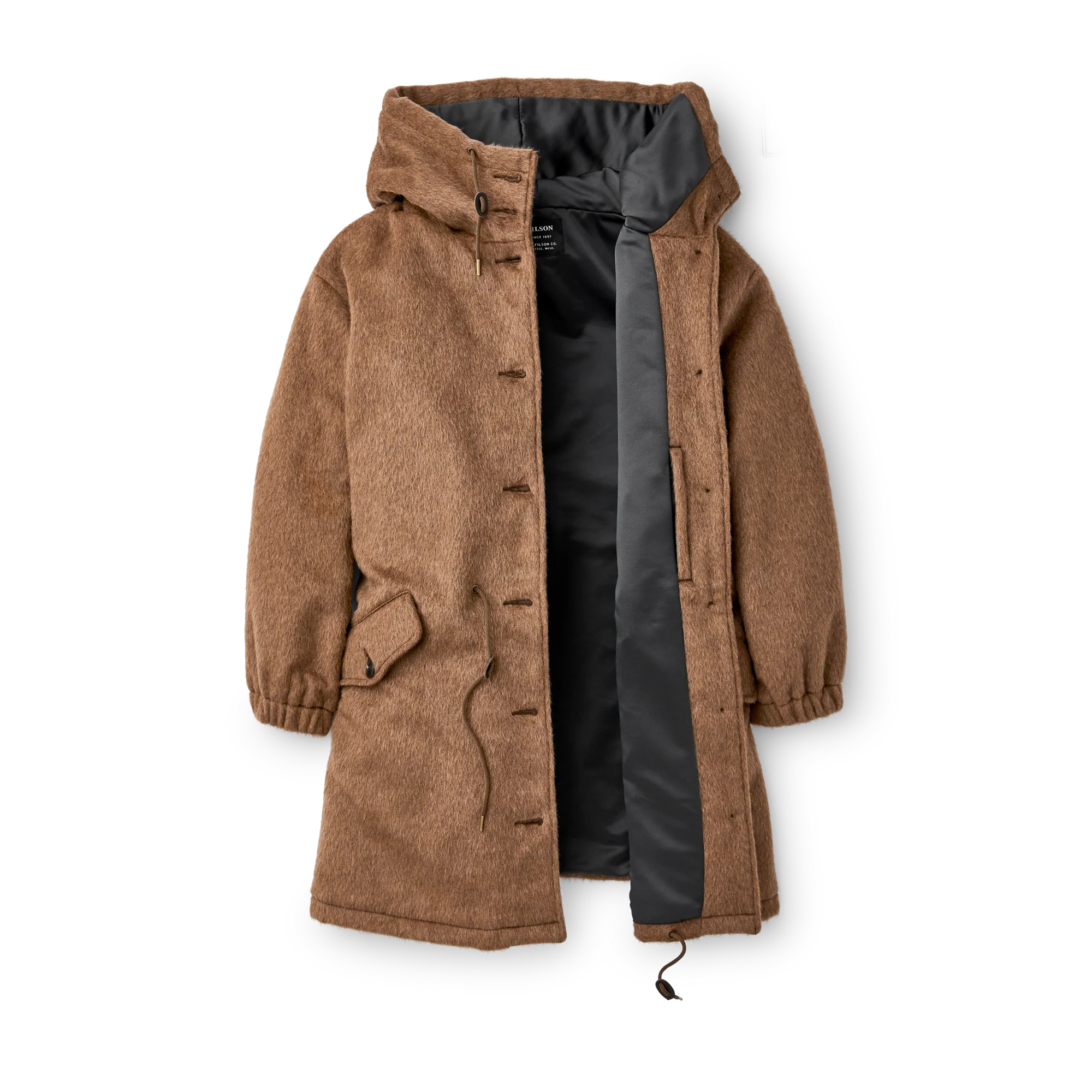 Women's Wool Mohair Parka - Brown - Image 3