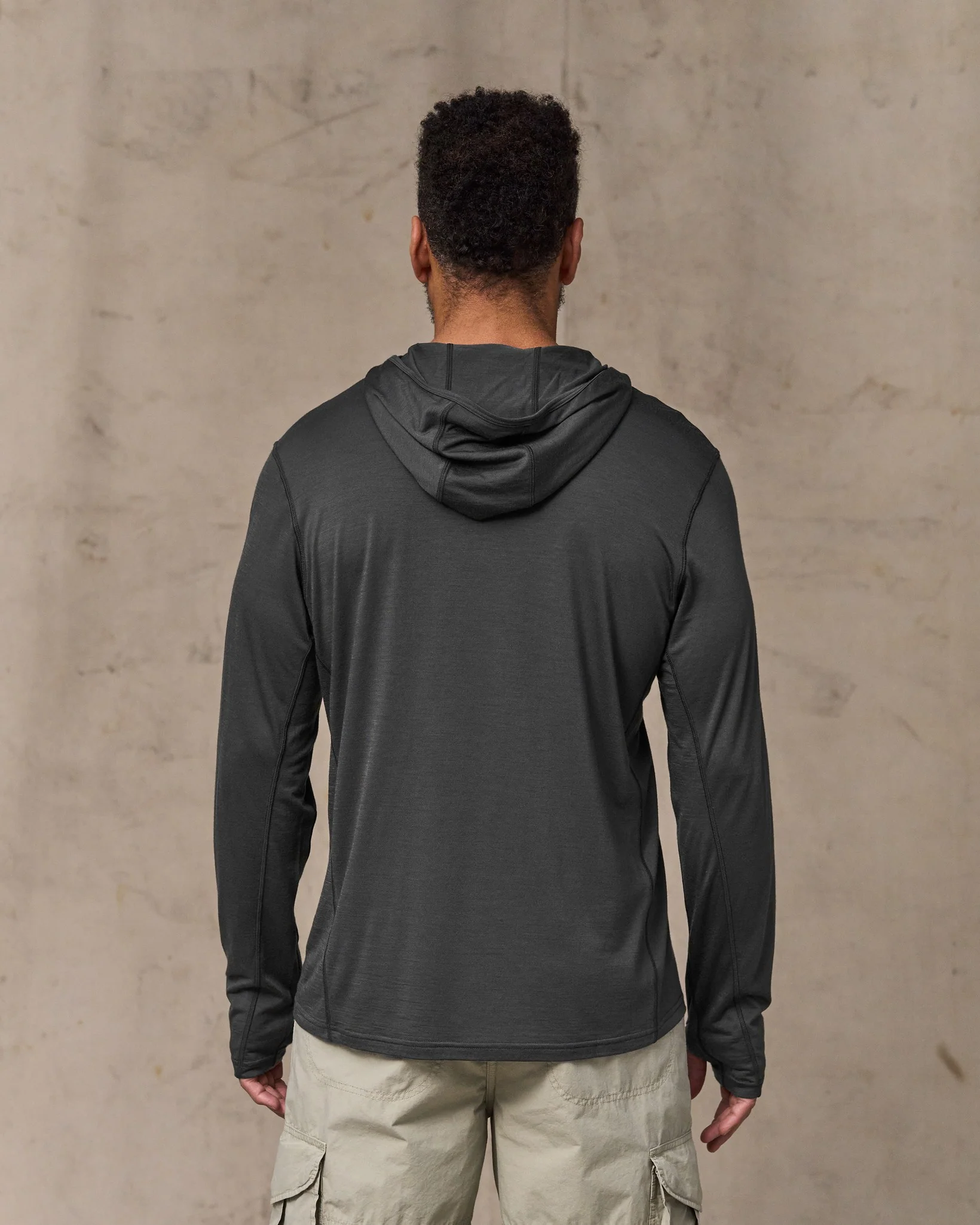 Wool-Blend UPF Hoodie - Raven - Image 2