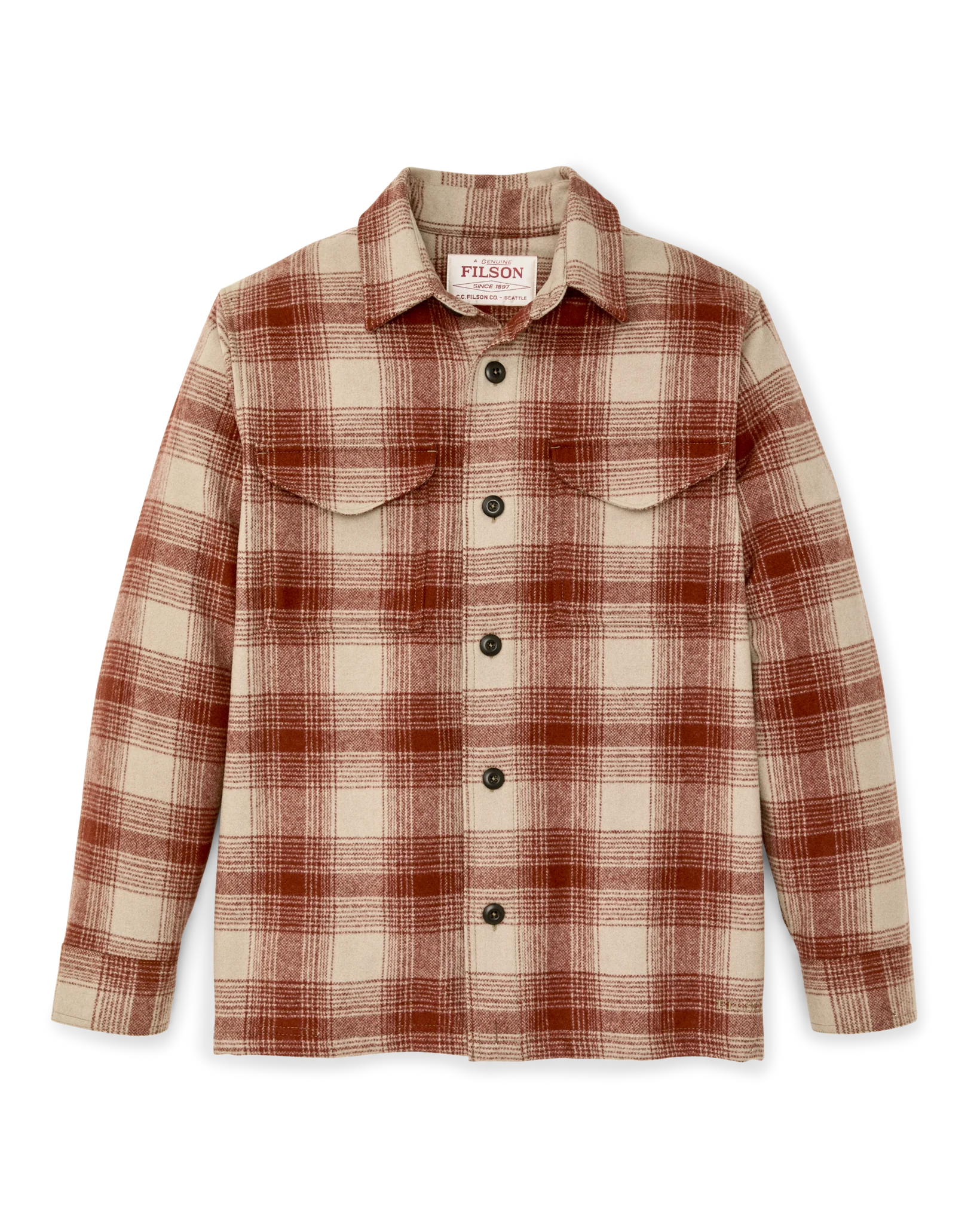 Wool Jac-shirt - Brick Multi Plaid - Image 5