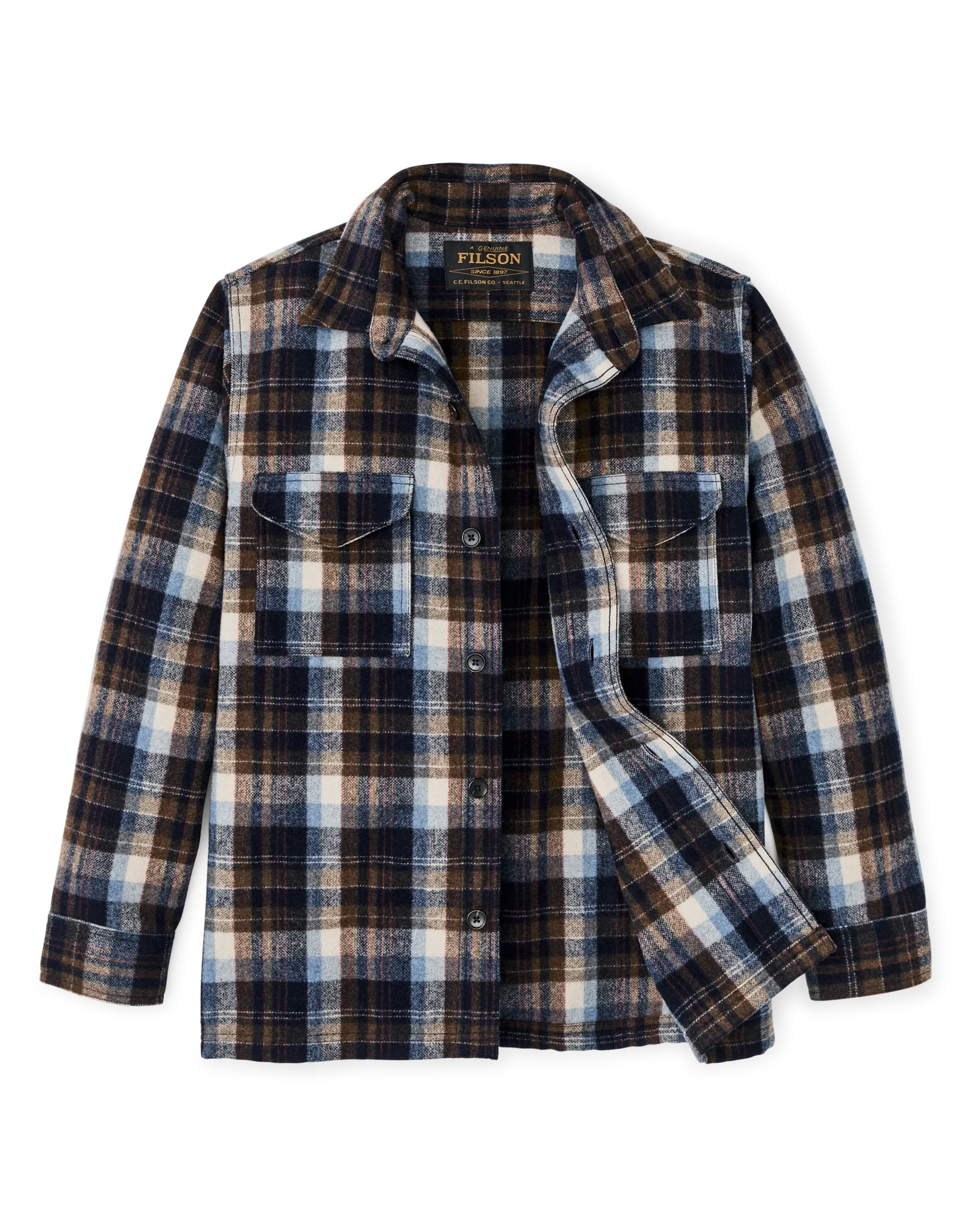 Wool Jac-shirt - Brown / Light Blue Multi Plaid - Image 6